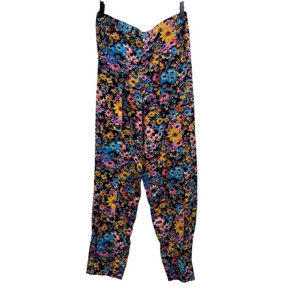 STELLA MCCARTNEY Sophie Silk Set Dark Floral Top Pant IT 40 US 4 Matching Outfit - Picture 9 of 16
